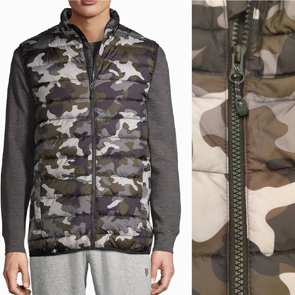 Swiss Tech Performance Gear Camo Wind & Water Resistant Puffer Vest 2XL